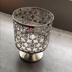 Bath & Body Works Silver Holiday Decor Candle Holder
